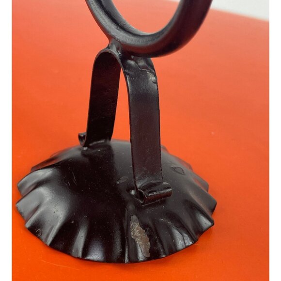 Vintage 1960s candlesticks, candle holder, bird shaped metal, half inch candles - Picture 9 of 10